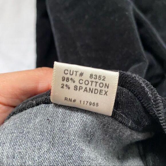 JBRAND Corduroy Pencil Leg Black Jeans - Picture 4 of 6